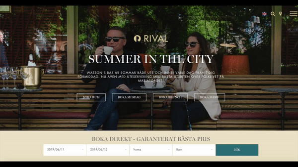 Hotel Rival valde Frankly Media för sin nya hemsida