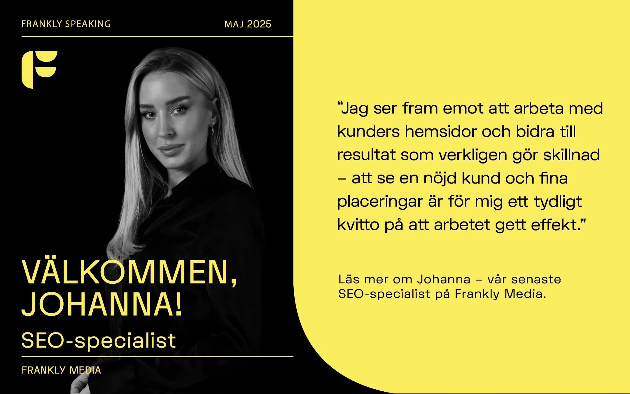 Låt oss presentera vår nya SEO specialist på Stockholmskontoret, Johanna Schön-Lundberg!