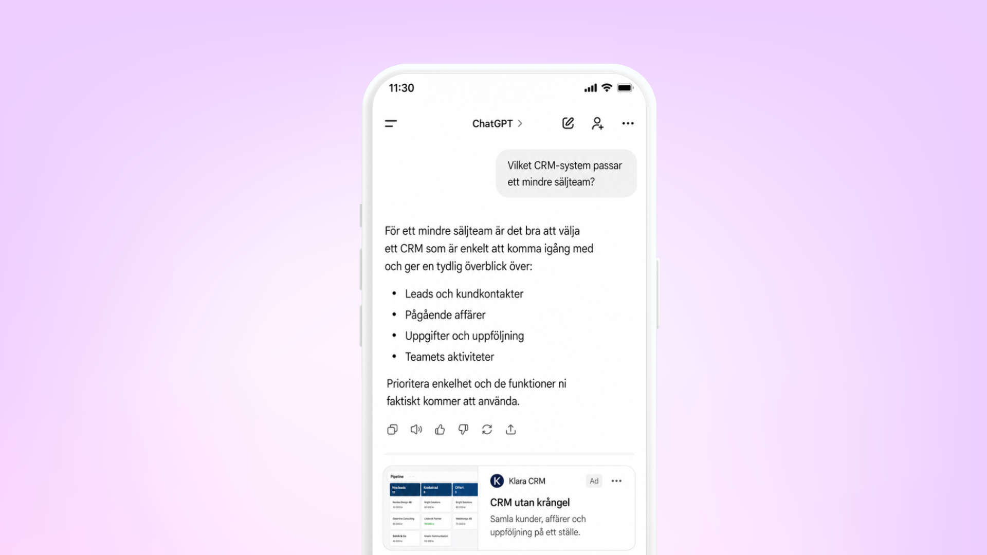 Dimension ChatGPT Ads sv